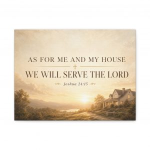 As for Me and My House Scripture Canvas