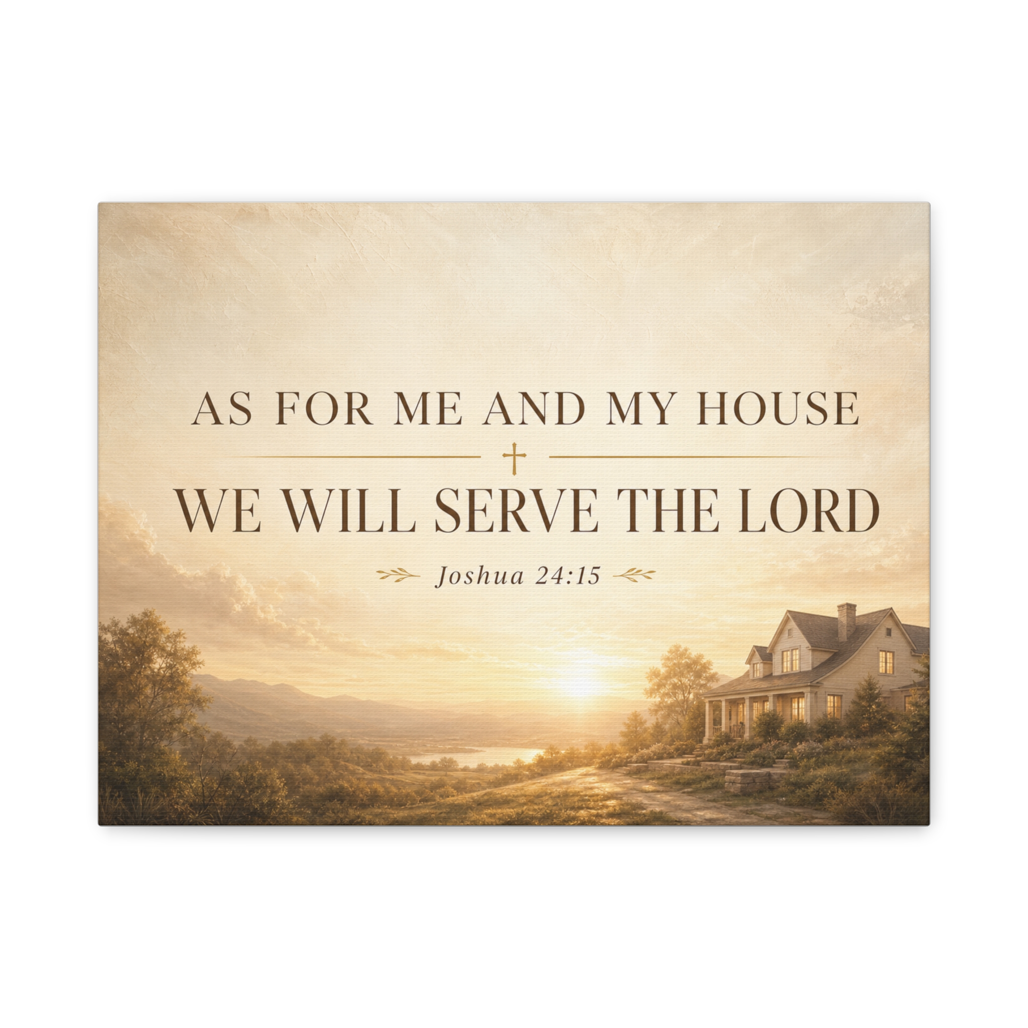 As for Me and My House Scripture Canvas