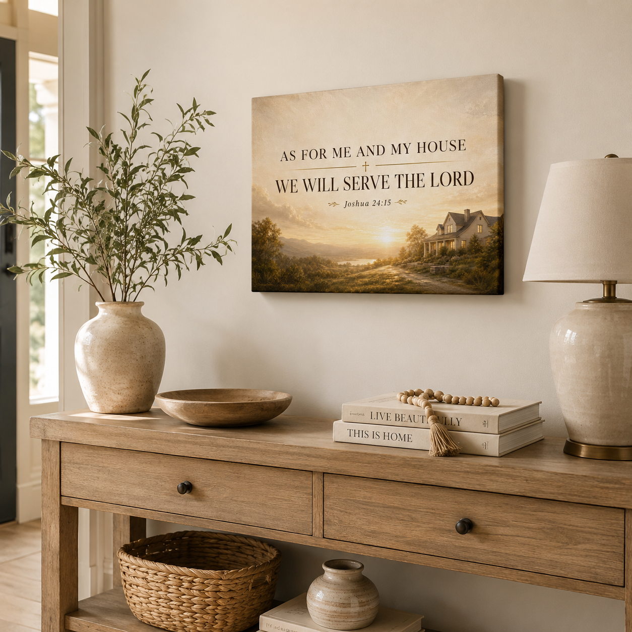 As for Me and My House Scripture Canvas - Image 2