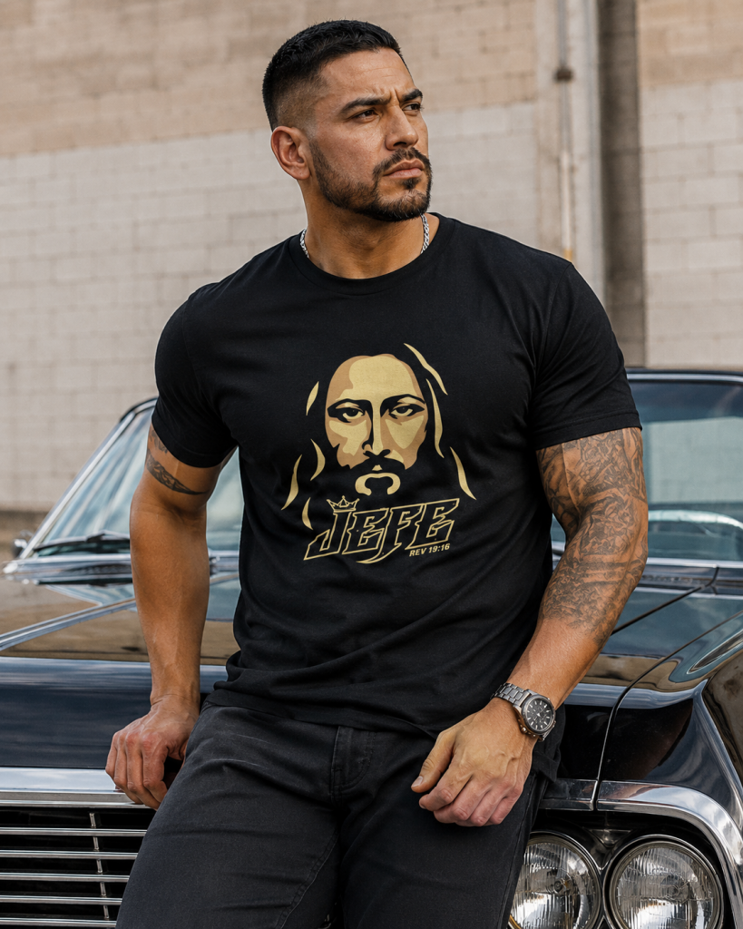 JEFE Christ the King T-Shirt | REV. 19:16 Christian Graphic Tee